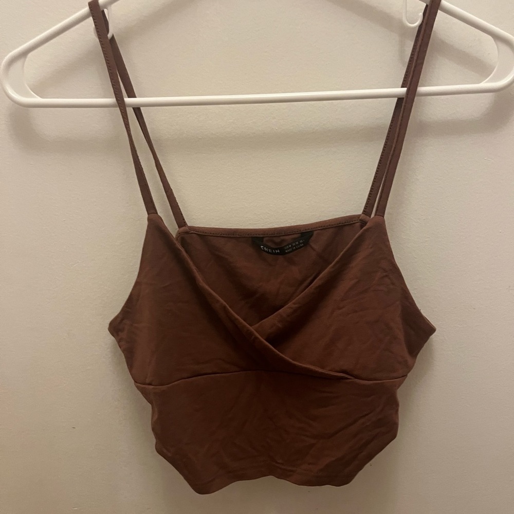 SHEIN Brown Crop Top